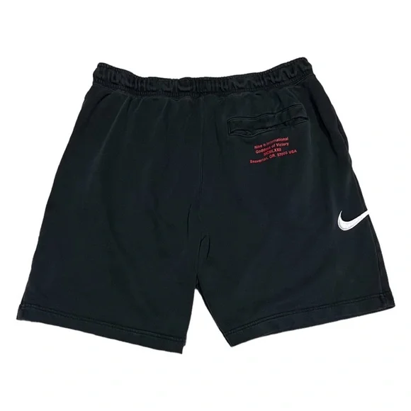 Nike Sportswear NSW Swoosh Logo Shorts French Terry Black XXL 2XL - Picture 4 of 9